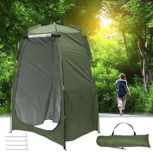  N/E. Pop Up Toilet Tent Portable Shower Privacy Toilet Tent Removable Outdoor Dressing Changing Room Privacy Tent with Carrying Bag for Camping, Beach & Hiking, Spacious Toilet & B