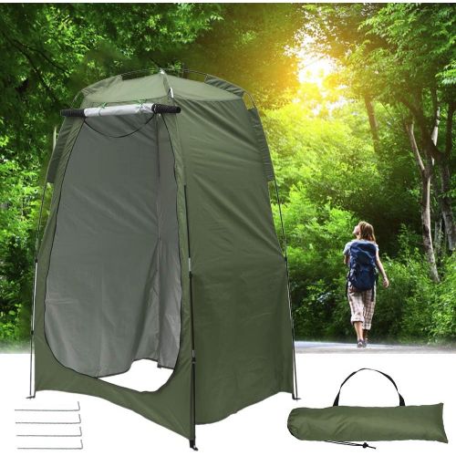  N/E. Pop Up Toilet Tent Portable Shower Privacy Toilet Tent Removable Outdoor Dressing Changing Room Privacy Tent with Carrying Bag for Camping, Beach & Hiking, Spacious Toilet & B