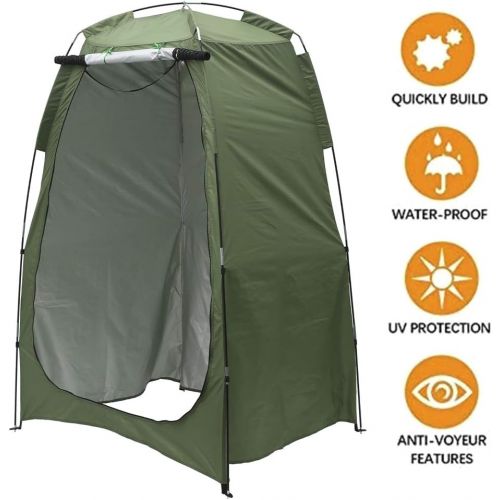  N/E. Pop Up Toilet Tent Portable Shower Privacy Toilet Tent Removable Outdoor Dressing Changing Room Privacy Tent with Carrying Bag for Camping, Beach & Hiking, Spacious Toilet & B