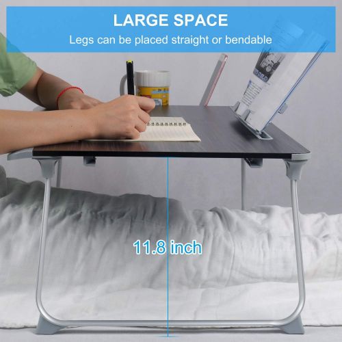  [아마존베스트]NEARPOW Laptop Bed Table, XXL Bed Trays for Eating, Laptops, Writing, Study and Drawing- Laptop Desk for Bed, Sofa and Couch- Folding Laptop Standwith Portable Book Stand and Drawer Storag