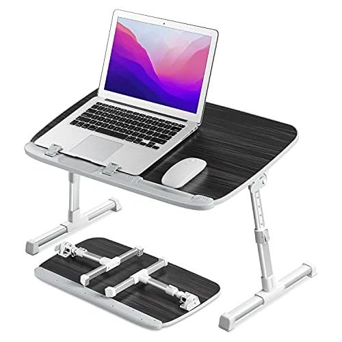  [아마존베스트]NEARPOW Laptop Desk for Bed, Larger Size Bed Table Laptop Bed Tray, Height and Angle Adjustable Computer Standing Desk Lap Desk with Foldable Legs for Reading and Writing in Bed, S