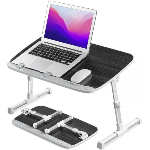  [아마존베스트]NEARPOW Laptop Desk for Bed, Larger Size Bed Table Laptop Bed Tray, Height and Angle Adjustable Computer Standing Desk Lap Desk with Foldable Legs for Reading and Writing in Bed, S