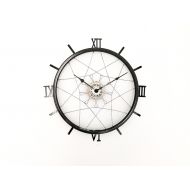 NEBOcrafts Bicycle wheel clock, wall clock, large wall clock, industrial clock, wheel clock, bike clock, bike wheel clock
