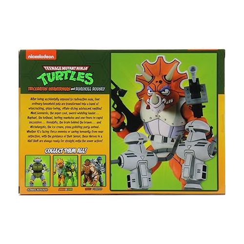 네카 NECA Teenage Mutant Ninja Turtles Triceraton Infantryman & Roadkill Rodney 7