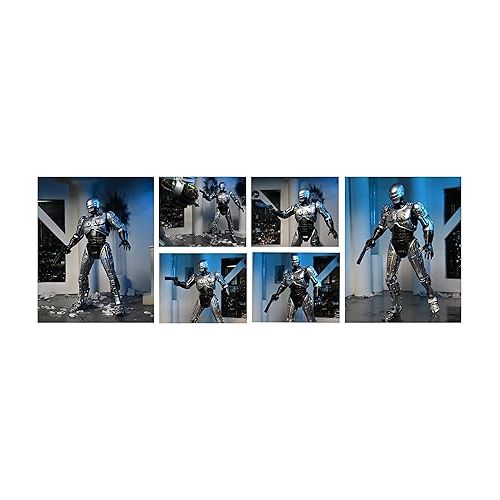 네카 NECA 7-Inch Ultimate Battle-Damaged Robocop Scale Action Figure with Chair