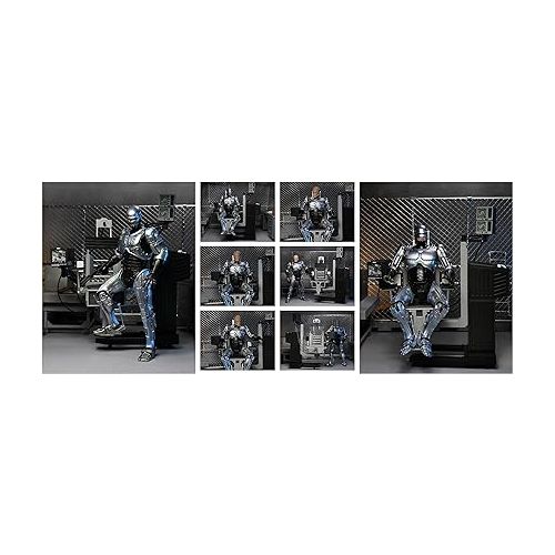 네카 NECA 7-Inch Ultimate Battle-Damaged Robocop Scale Action Figure with Chair