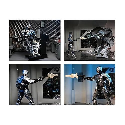 네카 NECA 7-Inch Ultimate Battle-Damaged Robocop Scale Action Figure with Chair