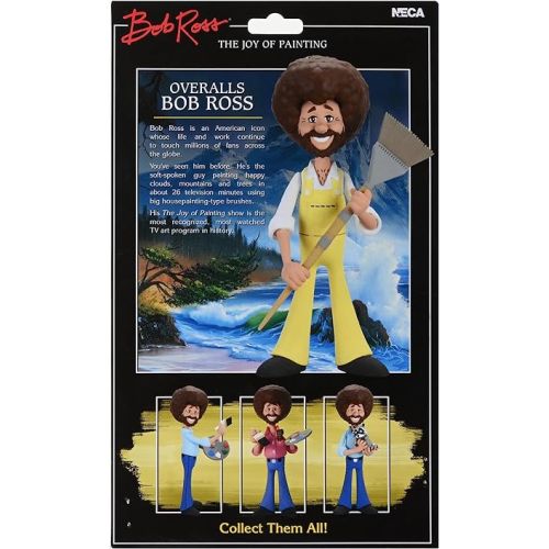 네카 NECA Toony Classics: Bob Ross with Overalls 6-Inch Action Figure