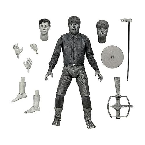 네카 NECA - Universal Monsters Ultimate Wolf Man B&W 7