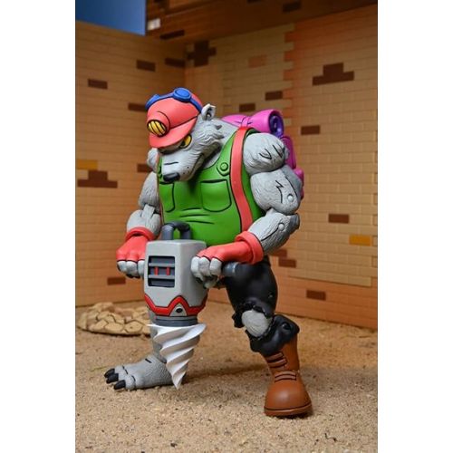 네카 NECA 81893 TMNT Cartoon Dirtbag/GROUNDCHUCK 2-Pack Ninja Statues, Multicoloured