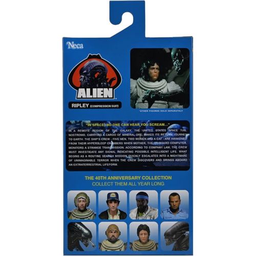 네카 NECA 40th Anniversary Alien 7” Scale Action Figure Ripley in Compression Suit