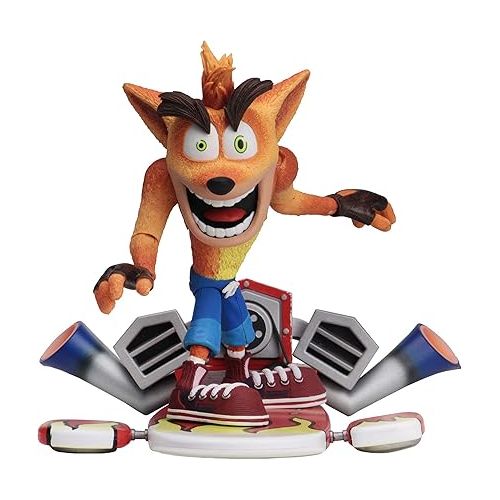 네카 NECA Crash Bandicoot - 7” Scale Action Figure - Deluxe Crash with Jet Board