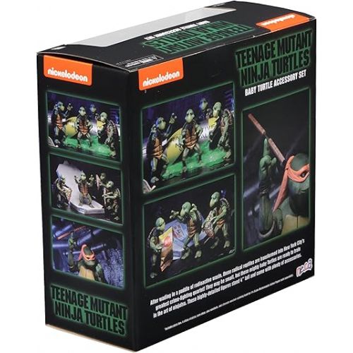 네카 NECA - Teenage Mutant Ninja Turtles (1990 Movie) - 1/4 Scale Action Figures - Baby Turtles Set