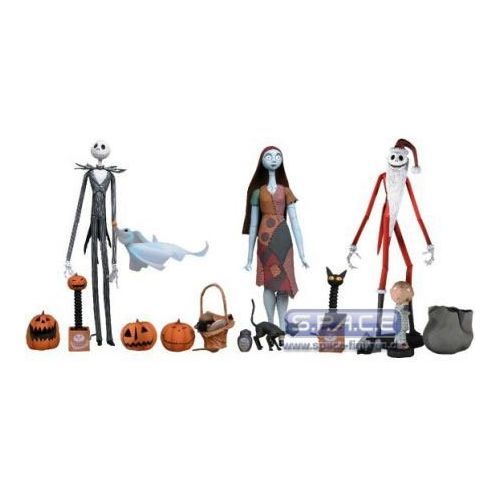 네카 NECA Nightmare Before Chistmas Action Figure Boxed Set 3-Pack Jack, Sally & Santa Jack