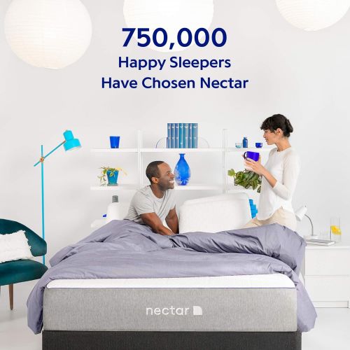  [아마존핫딜][아마존 핫딜] Nectar Queen Mattress + 2 Pillows Included - Gel Memory Foam - CertiPUR-US Certified Foams - 180 Night Home Trial - Forever Warranty