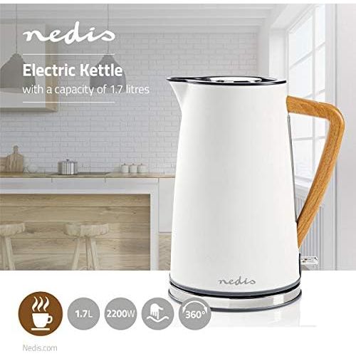  [아마존베스트]Nedis KAWK510EWT Kettle | 1.7 L | Soft Touch | White