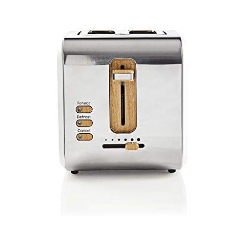  [아마존베스트]Nedis - Toaster - 2 wide openings - soft touch - 6 different levels - defrosting and warming function - crumb drawer - auto shut-off - demolition function - soft touch surface - 90