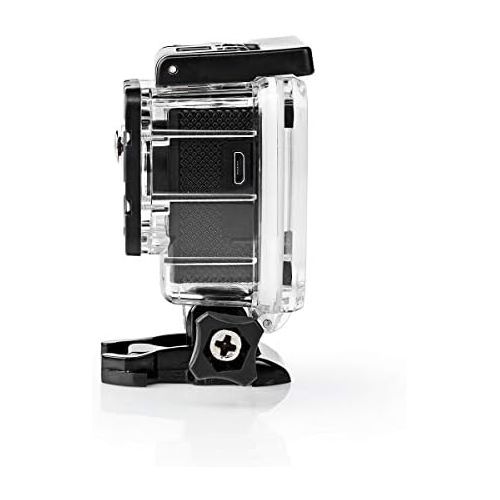  [아마존베스트]Nedis - Action Camera - Full HD 1080p - WLAN - Waterproof Case - Lightweight - Supplied Mounts - Integrated Wi-Fi Connection