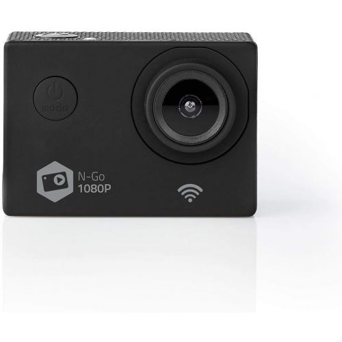  [아마존베스트]Nedis - Action Camera - Full HD 1080p - WLAN - Waterproof Case - Lightweight - Supplied Mounts - Integrated Wi-Fi Connection