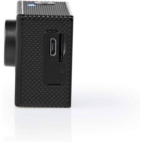  [아마존베스트]Nedis - Action Camera - Full HD 1080p - WLAN - Waterproof Case - Lightweight - Supplied Mounts - Integrated Wi-Fi Connection