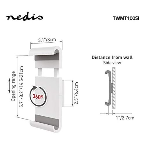  [아마존베스트]Nedis TWMT100SI Tablet Holder 7-12 U Fixed