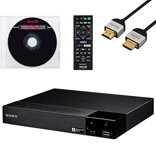  Sony BDP-BX370 / BDP-S3700 Blu-Ray Disc Player with Built-in Wi-Fi + Remote Control + NeeGo High-Speed HDMI Cable W/Ethernet NeeGo Lens Cleaner