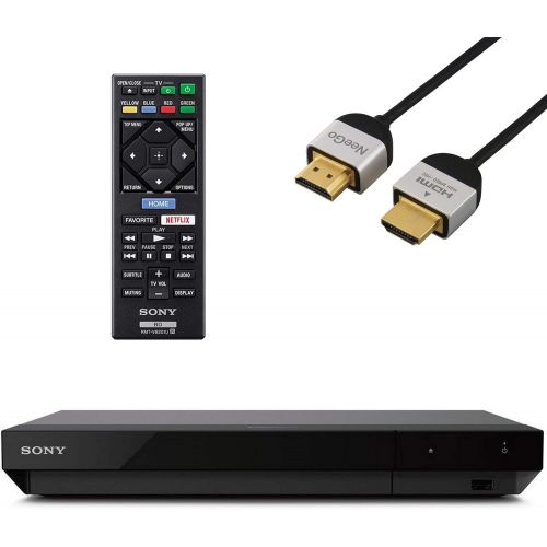  NeeGo Sony UBP-X700 Streaming 4K Ultra HD 3D Hi-Res Audio Wi-Fi and Built-in Blu-ray Player with A 4K HDMI Cable and Remote Control- Black