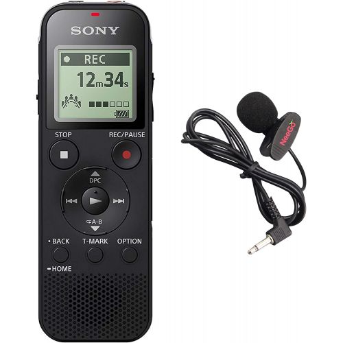  [아마존베스트]Sony Voice Recorder ICD-PX Series with Built-in Mic and USB, microSD Card Slot Up to 32 GB to Expand Memory, Adjustable Microphone Range, Includes A NeeGo Lavalier Lapel Mic