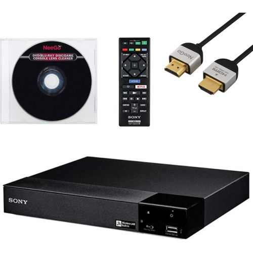  [아마존베스트]Sony BDP-S3700 Blu-Ray Disc Player with Built-in Wi-Fi + Remote Control + NeeGo High-Speed HDMI Cable W/Ethernet NeeGo Lens Cleaner