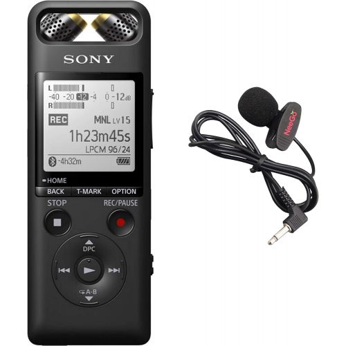  Sony High-Resolution Zoom sound Portable Audio Voice Recorder SX Series, 16 GB built-in storage, expandable via MicroSD, 3-way adjustable Mic, Control Wirelessly, Includes A NeeGo