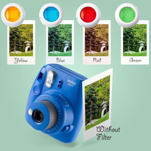  NEEGO NeeGo Instax Mini 9 Instant Camera BundleDeluxe Kit with Camera, Matching Case & 4 Fun Film PacksRainbow, Stained Glass, Monochrome & White 50 Exposures for Instant Creative Phot