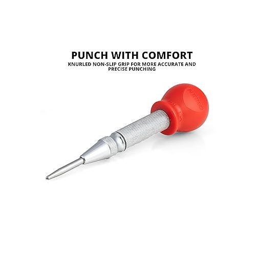  NEIKO 02638A 5-Inch Automatic Center Punch for Metal, Adjustable Impact Spring Loaded Center Punch Tool, Spring Punch, Center Punch Spring Loaded, Auto Center Punch