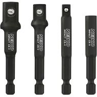 NEIKO 00244A Impact Socket Adapter and Magnetic Bit Holder Set | 4-Piece Set | 1/4-Inch Hex Shank with 1/4, 3/8, 1/2-Inch Drives | CR-V