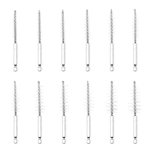  NEIKO 00325A Wire Brush Drill Attachments with 1/4-Inch Hex Shank, SAE and MM Brushes Assortment, Mountable on Power Drill or Die Grinder, 38-Piece Set
