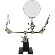 NEIKO 01902 Adjustable Helping Hand with Magnifying Glass, Third Hand Solder Aid, Soldering Wire Station Stand with Dual Alligator Clips and a Heavy Base, Beading & Jewelry Making Tools, Solder Holder
