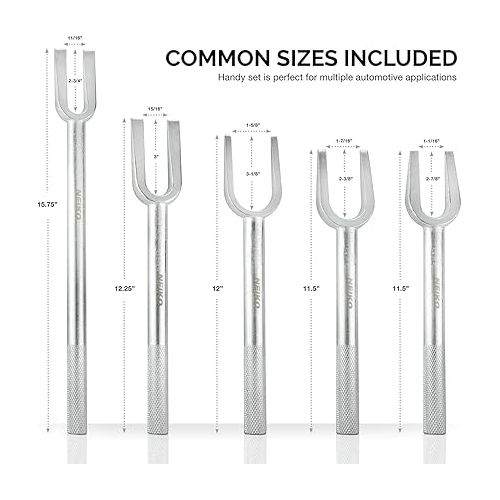  Neiko 20687A Ball Joint Separator Tie Rod End Remover Pickle Fork Set | 5 Piece | Automotive Specialty Tool