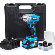 NEIKO 10883A Brushless Cordless Impact Wrench 1/2 Inch-Drive, 20-Volt Compact Impact, Cordless Power 1/2