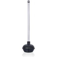 NEIKO 60166A Toilet Plunger with Patented All-Angle Design, Heavy-Duty Toilet Bowl Plunger with Aluminum Handle, Bathroom Necessity , Black, 1-Pack