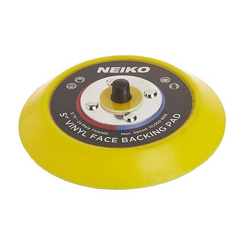  NEIKO 30261A 5” Sanding Pad with Vinyl PSA Backing, 5/16” Arbor with 24 Thread Mounts, 10,000 RPM, Sanding Pads are Ideal for Orbital and Dual Action Sander