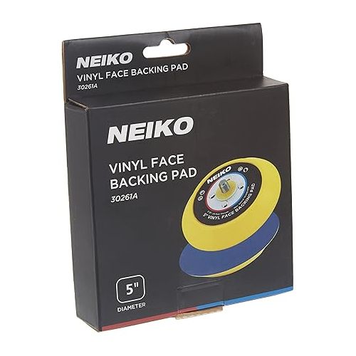  NEIKO 30261A 5” Sanding Pad with Vinyl PSA Backing, 5/16” Arbor with 24 Thread Mounts, 10,000 RPM, Sanding Pads are Ideal for Orbital and Dual Action Sander