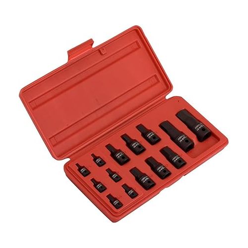  NEIKO 01141B Allen-Bit Socket Set, Metric Socket Set, 2.5 mm to 19 mm, 1/4-Inch, 3/8-Inch, and 1/2-Inch Drive, CrMo Steel, Impact-Grade, 14-Piece Set