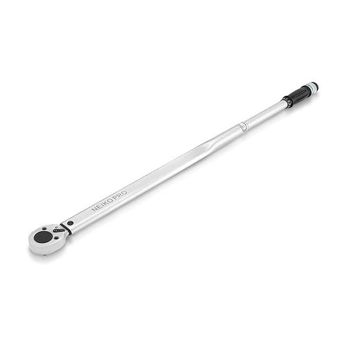  Neiko PRO 03710B 3/4-Inch-Drive Adjustable SAE Torque Wrench with Torque Click Settings of 100-700 Foot-Pound, Made with CrV Steel, 48-Inch Length