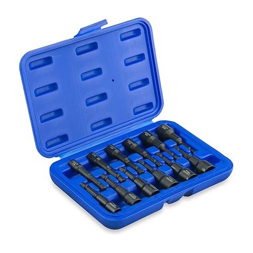  NEIKO 10250A Magnetic Hex Impact Nut Driver Set, 12-Piece Driver Bit Set for Drill, Cr-V Steel, 1/4