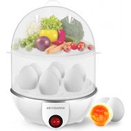 NEIYIDAREN Electric Egg Cokker,14 Egg Capacity Hard Boiled Egg Cooker,Rapid Electric Steamer For Soft, Medium, Hard Boiled, Poaching and Omelete With Automatic Shut Off, Stack (white)