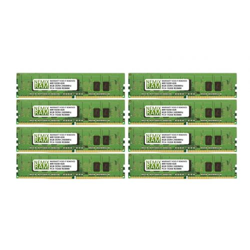  NEMIXRAM 128GB (16x8GB) DDR4-2400MHz PC4-19200 ECC RDIMM 2Rx8 1.2V Registered Memory for ServerWorkstation