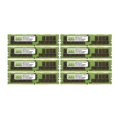  NEMIXRAM 128GB (8x16GB) DDR4-2666MHz PC4-21300 ECC RDIMM 2Rx4 1.2V Registered Memory for ServerWorkstation