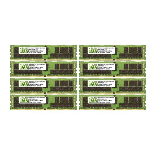  NEMIXRAM 128GB (8x16GB) DDR4-2133MHz PC4-17000 ECC RDIMM 2Rx4 1.2V Registered Memory for ServerWorkstation