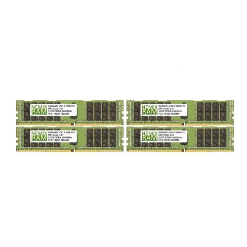 NEMIXRAM 128GB (4x32GB) DDR4-2400MHz PC4-19200 ECC RDIMM 2Rx4 1.2V Registered Memory for ServerWorkstation