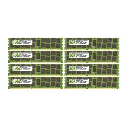  NEMIXRAM 128GB (8x16GB) DDR3-1333MHz PC3-10600 ECC RDIMM 4Rx4 1.35V Registered Memory for ServerWorkstation