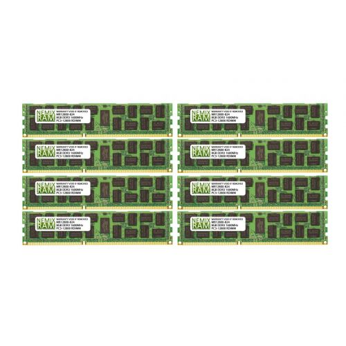  NEMIXRAM 128GB (16x8GB) DDR3-1600MHz PC3-12800 ECC RDIMM 2Rx4 1.5V Registered Memory for ServerWorkstation